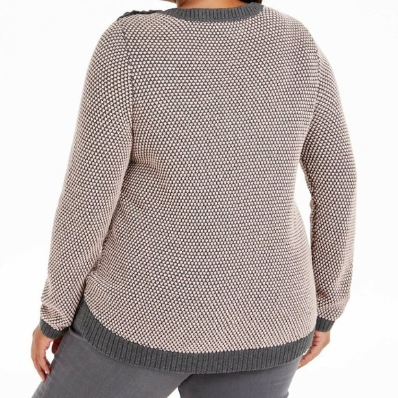 Charter Club Ribbed Button Detailed Sweater NWT 3X - Picture 8 of 13